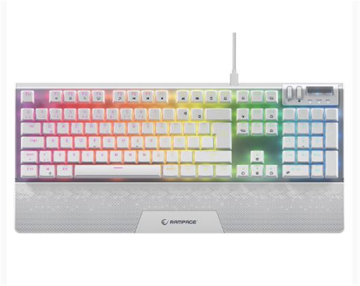 Rampage Carbon Beyaz RGB Q Gaming Oyuncu Klavye Bi MOUSE SET