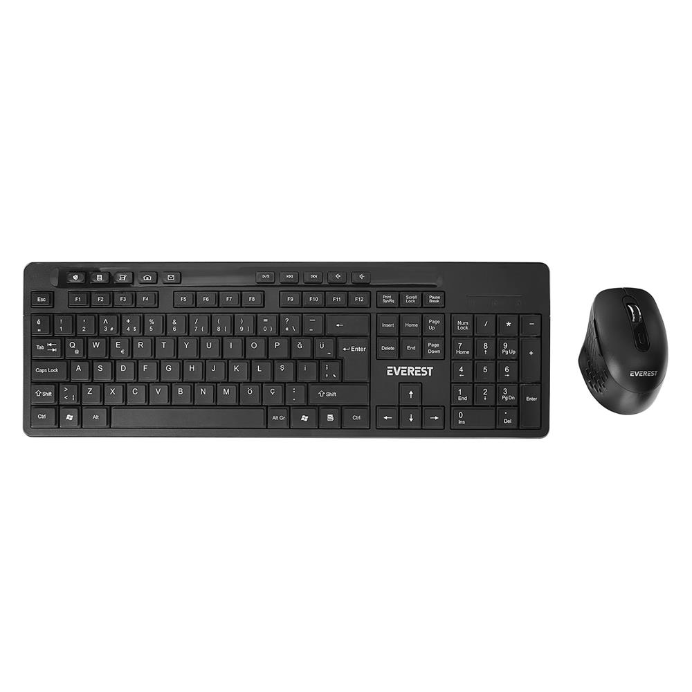 Everest KM-510 Siyah Kablosuz Q Multimedia Klavye MOUSE SET