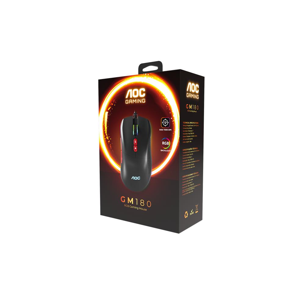 AOC GM180B/LA Kablolu RGB Gaming Mouse