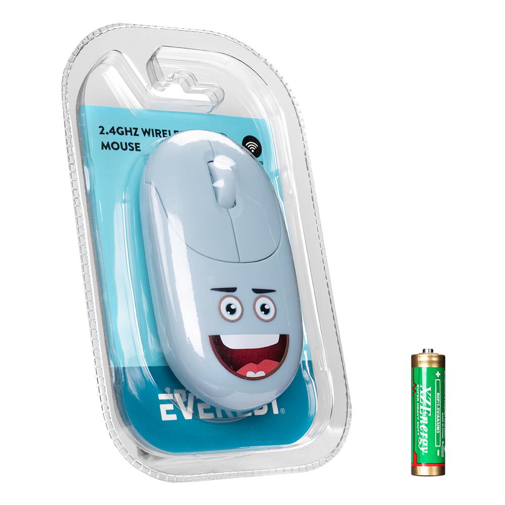 Everest SM-26 FASHION 2.4Ghz Mavi Kabartmalı Kablo MOUSE