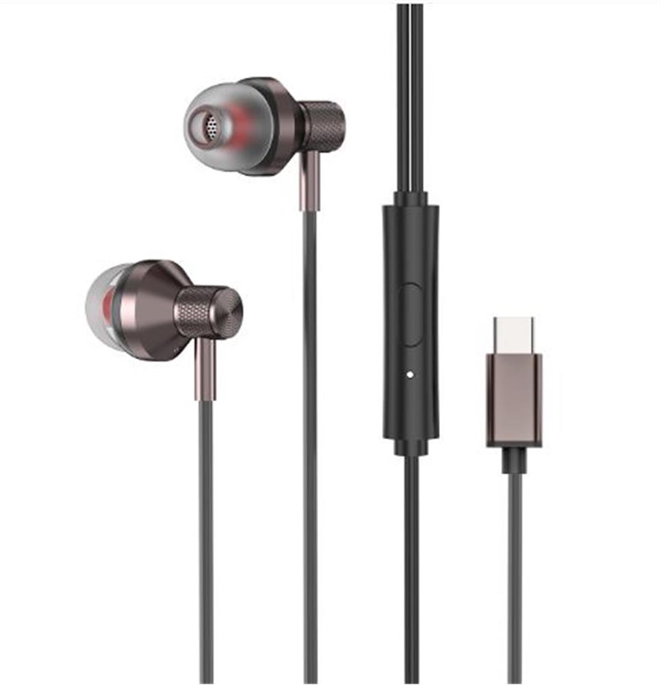 S-link SL-TPK03 TypeC Telefon Uyumlu Metal Siyah K KULAKLIK