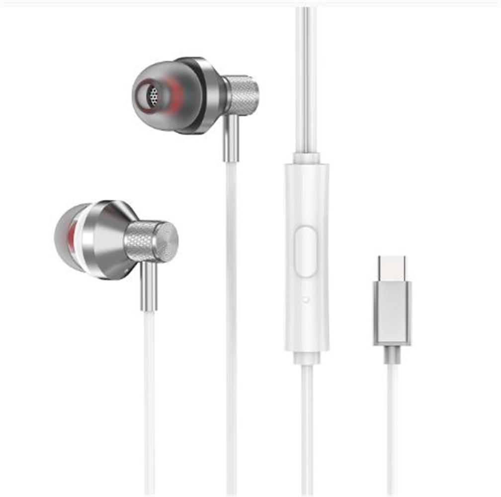 S-link SL-TPK03 TypeC Telefon Uyumlu Metal Beyaz K KULAKLIK