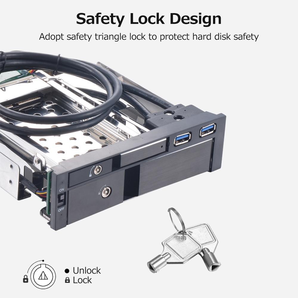 Oem 5,25" Dahili Çift Yuvalı Sabit Disk Kutusu 2,5 HDD KUTULARI DOCK