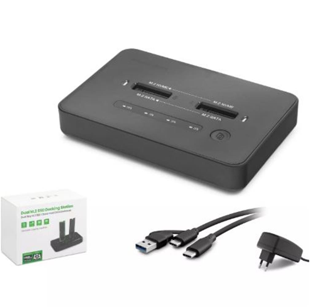 HADRON HDX1797 Dual M.2 SSD Disk Docking Station N HDD KUTULARI