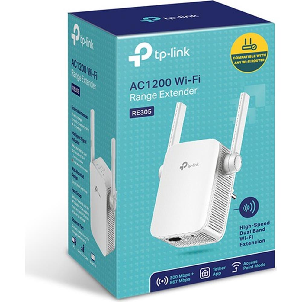 TP-LINK RE305 867MBPS 5GHZ MENZIL GENISLETIC ACCESSPOINT ROUTER