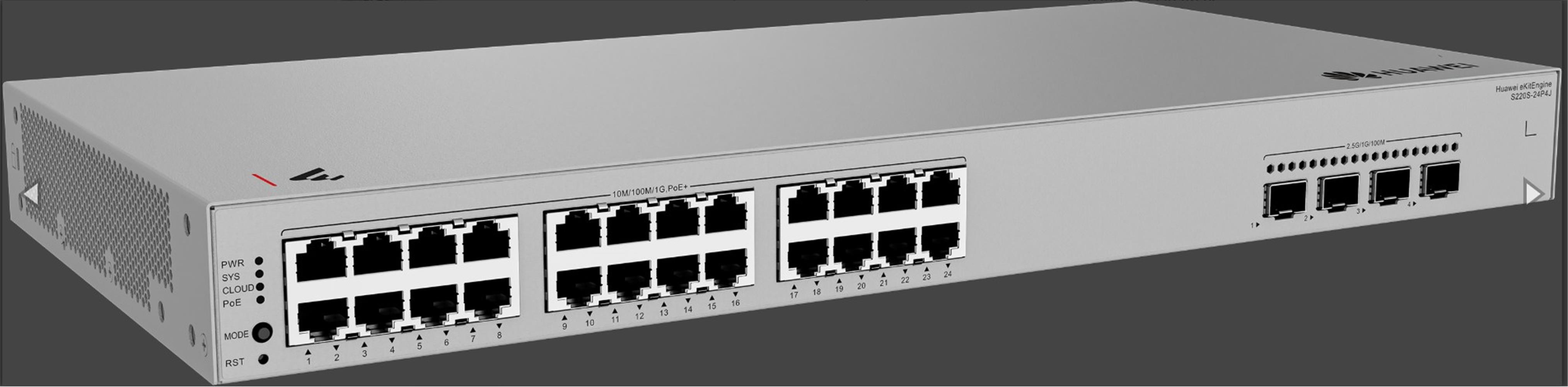 Huawei Ekitengine S220S-24P4J 24GE Poe+ (400W), 4x ACCESSPOINT ROUTER