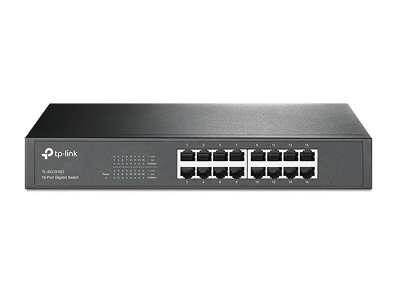 TP-LINK TL-SG1016D 16 Port 10/100/1000 Rack Mount SWITCH