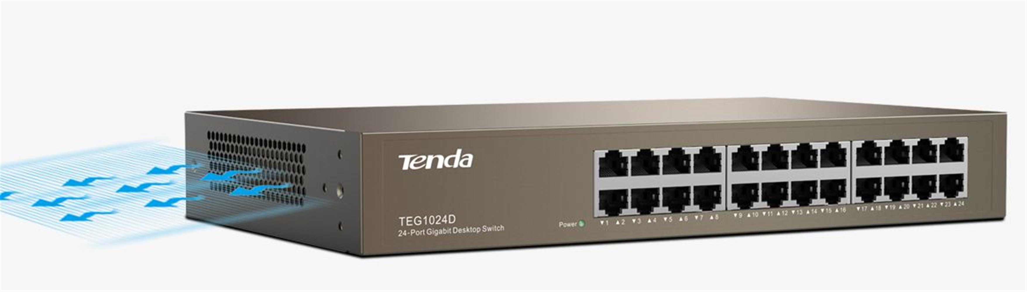 TENDA  TEG1024D 24Port 10/100/1000 Rack-M Switch