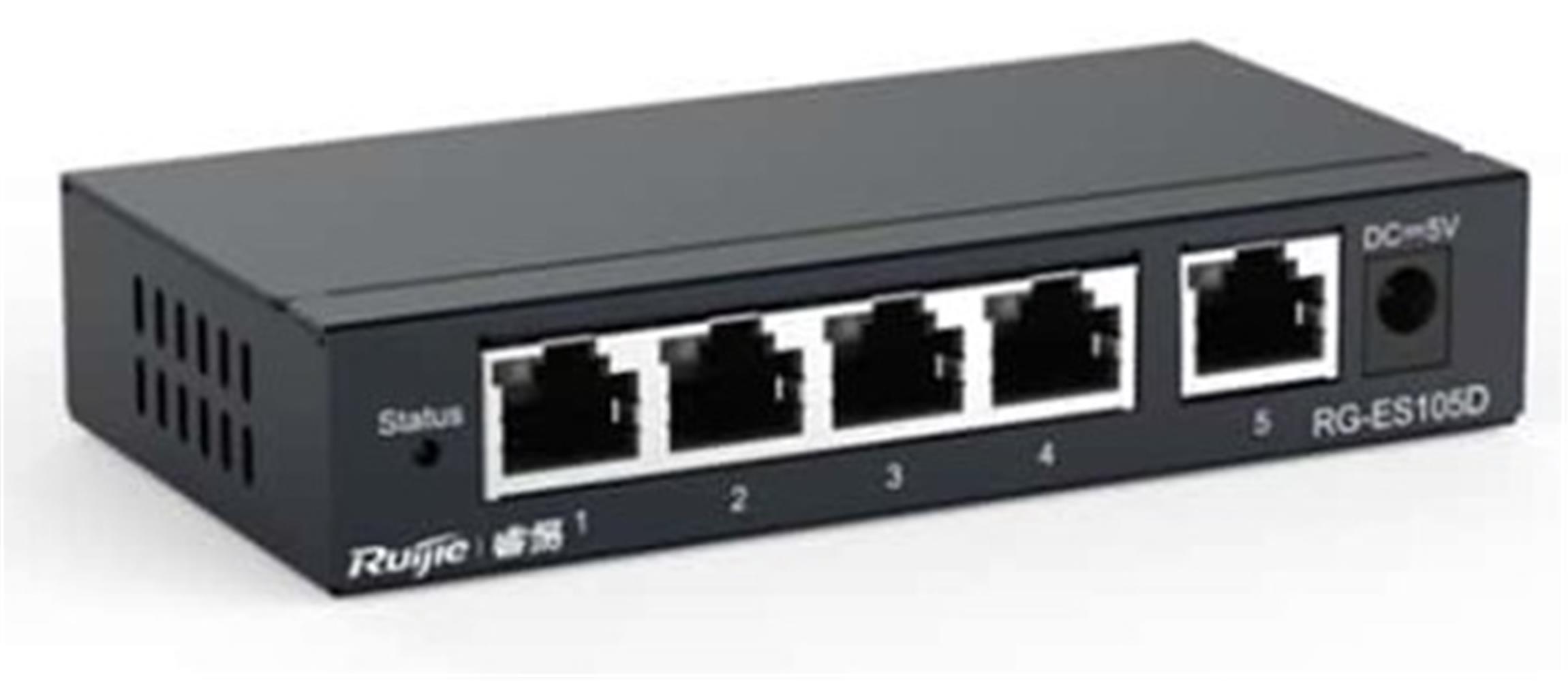 Ruijie-Reyee RG-ES105D 5-Port 10/100 Mbps Switch