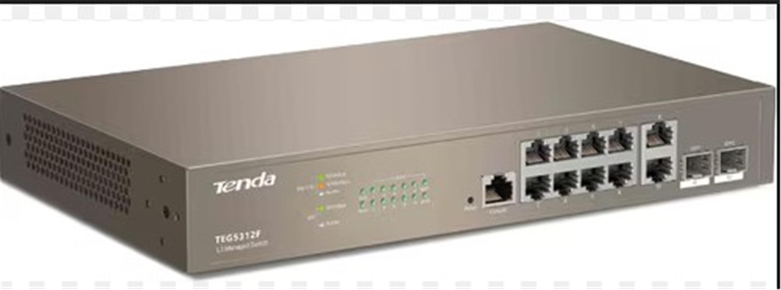 TENDA TEG5312F 8 PORT 10/100/1000 SWİTCH 2 SFP SWITCH