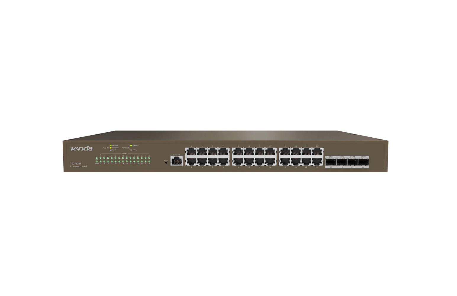 TENDA TEG5328F 24 PORT 10/100/1000 SWİTCH4 SFP SWITCH