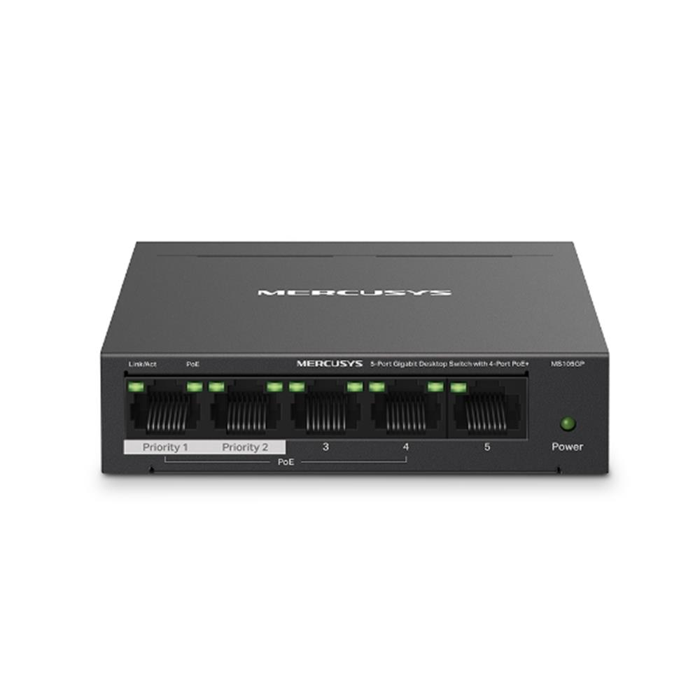 Tp-Link Mercusys MS105GP 5 Port 10/100/1000 Mbps P SWITCH