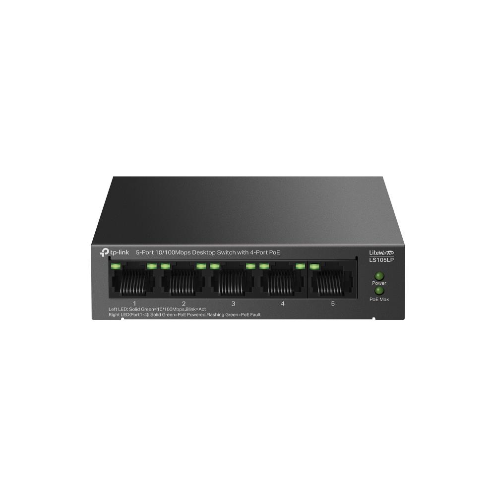 Tp-Link LS105LP 4 Port Poe+ 10/100 Mbps Switch Met