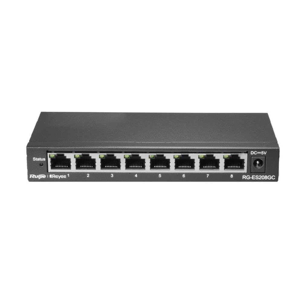 Ruijie-Reyee RG-ES208GC 8 Port 10/100/1000 Mbps Yö SWITCH