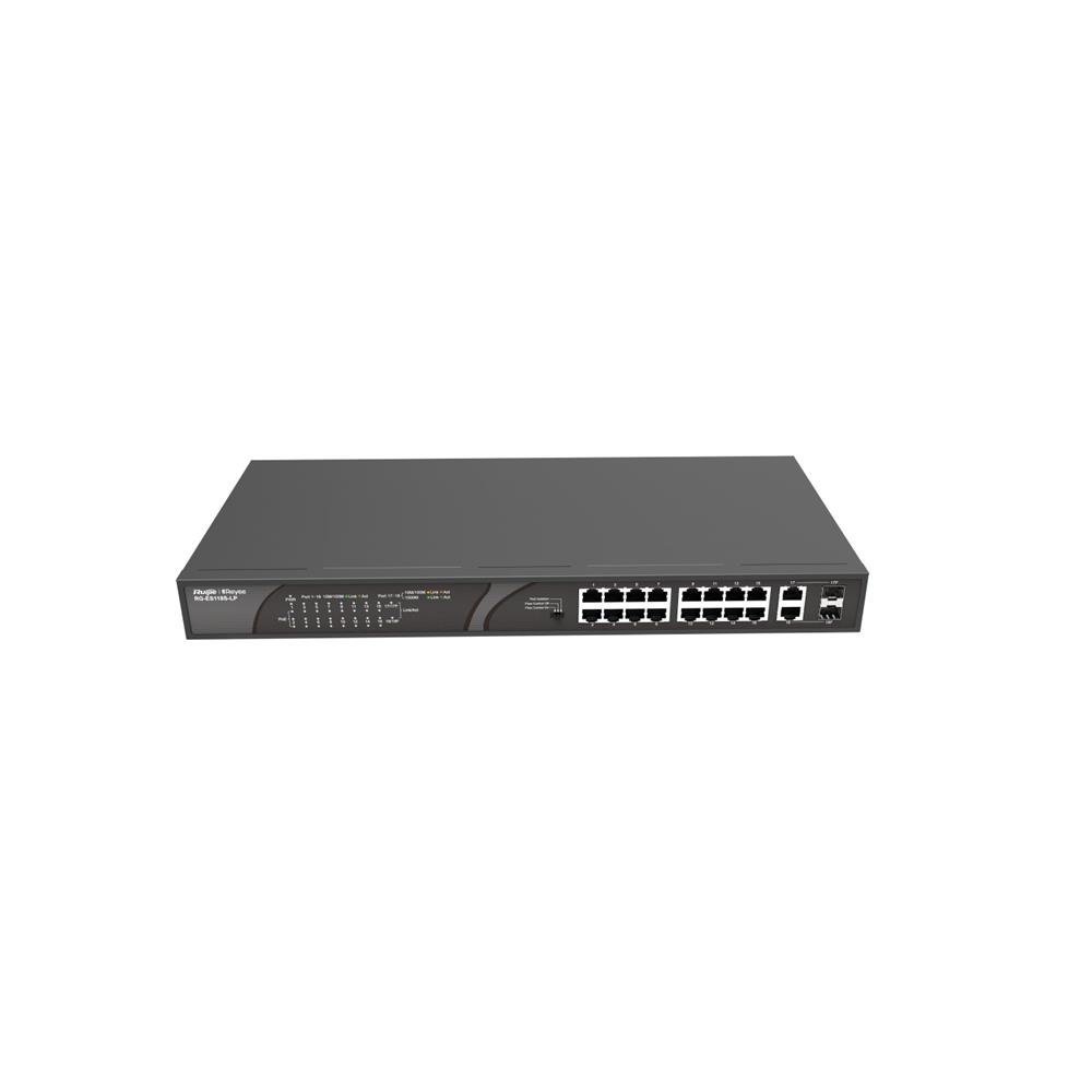 Ruijie-Reyee RG-ES118S-LP 16 Port POE+ 10/100 Mbps SWITCH