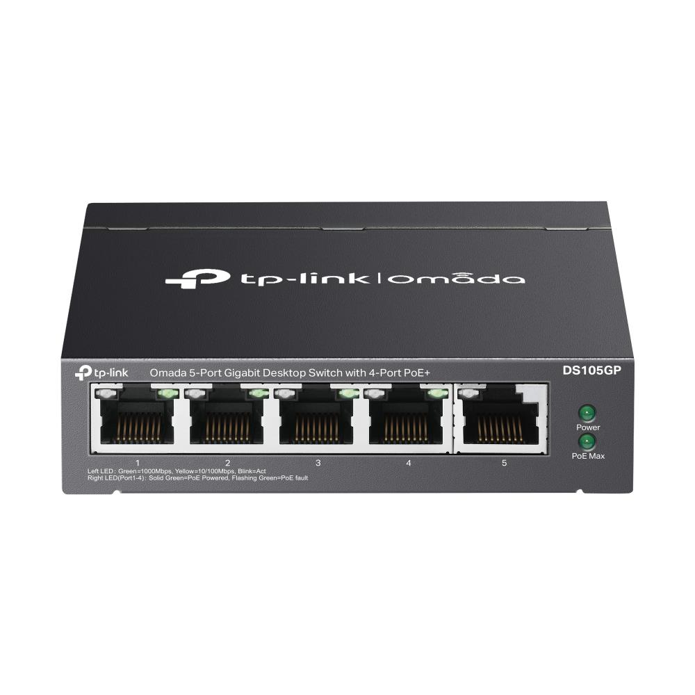 Tp-Link DS105GP 5 Port 10/100/1000 Poe+ Switch Çel