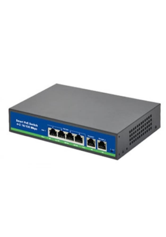 ISEE ISS-3006P 4 Port Poe+ 10/100 Mbps 2 Port 10/1 SWITCH