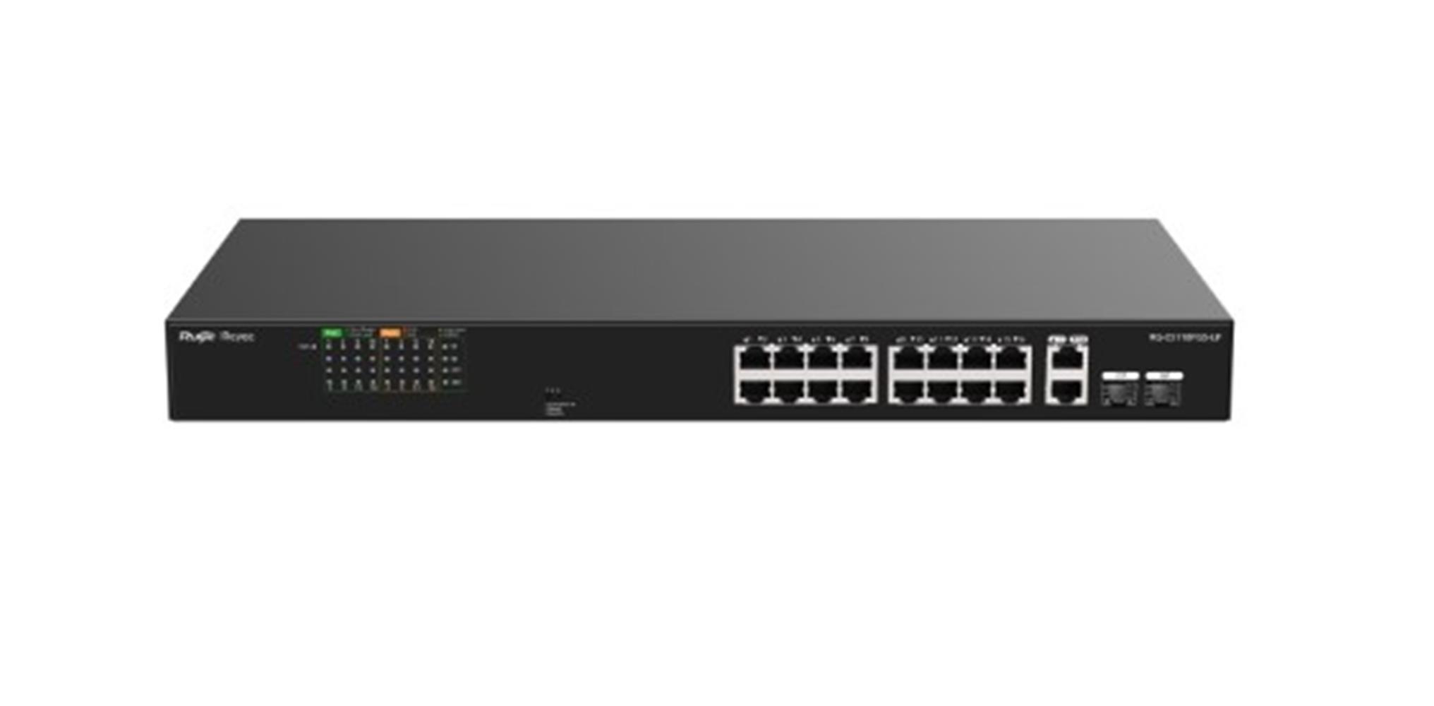 Ruijie-Reyee RG-ES118FGS-LP 16 Port POE+ 2 Port 10 SWITCH