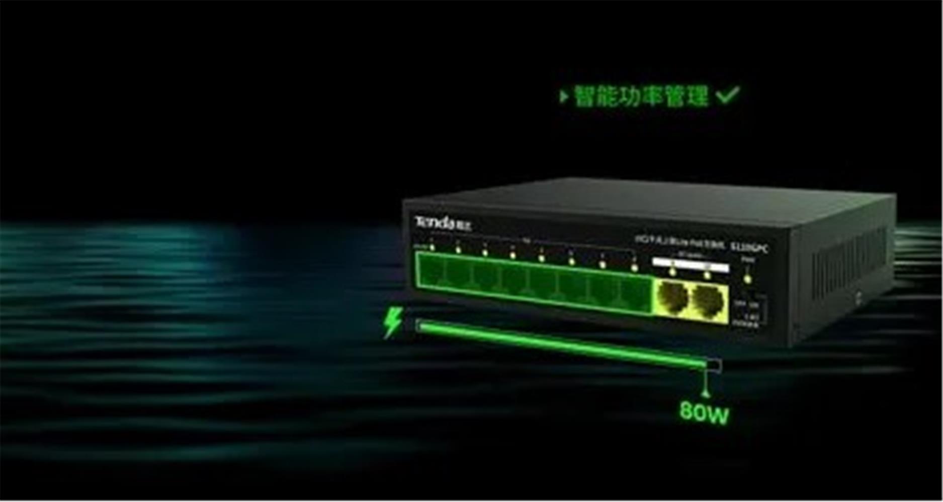 Tenda S110GPC 10 Port 8 Port Poe+ 10/100 Mbps + 2 SWITCH