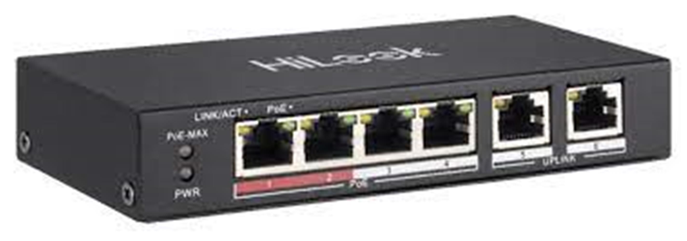 Hilook NS-0106MP-35 4 Port PoE, 35W, +2 Port SWITCH