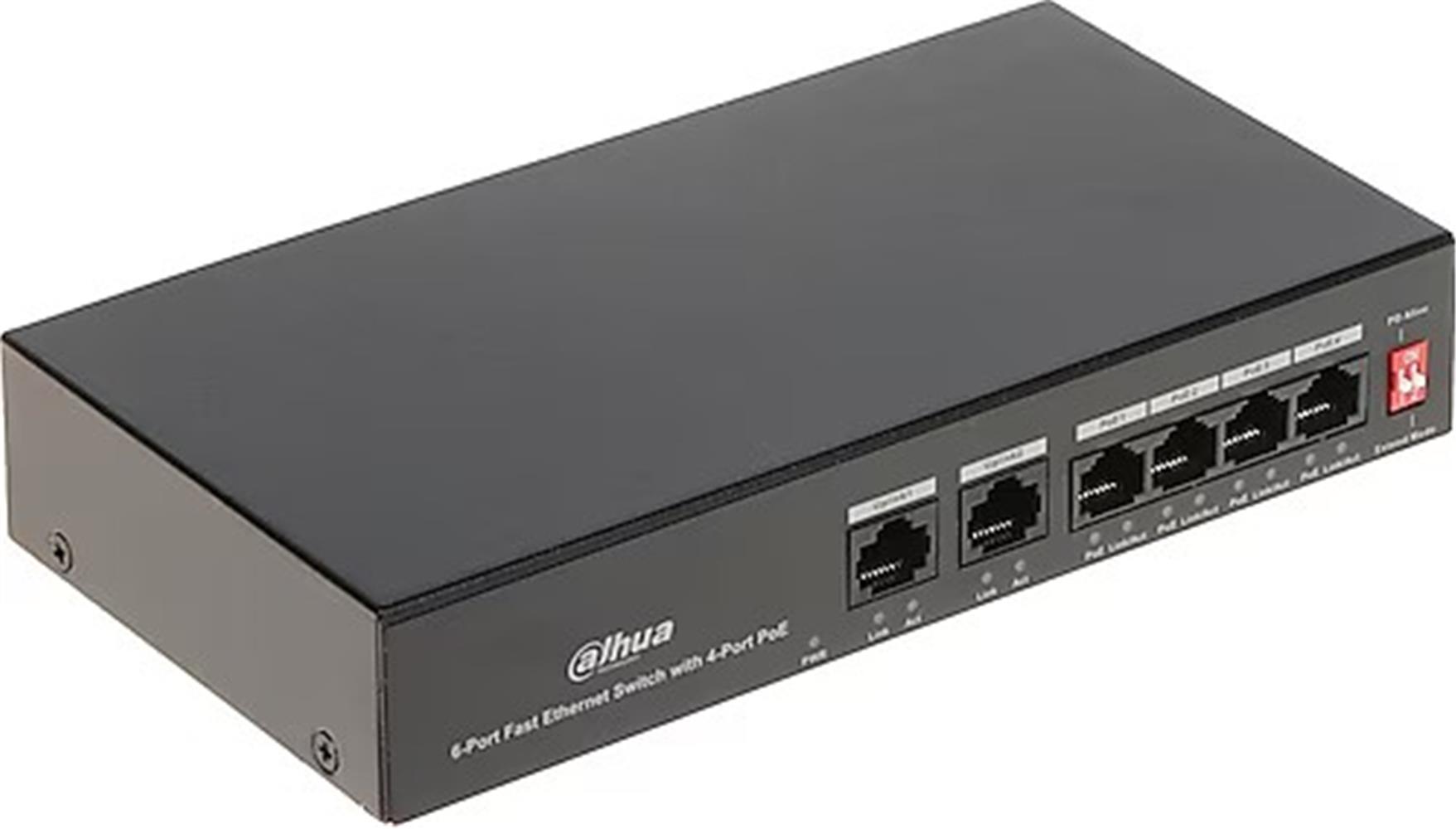 Dahua PFS3006-4ET-36 6 Port 10/100 (4Poe+2fe SWITCH