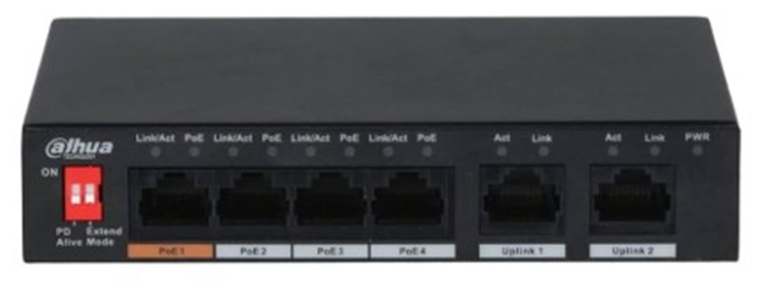 Dahua PFS3006-4ET-60 6 Port 10/100 (4Poe+2fe SWITCH