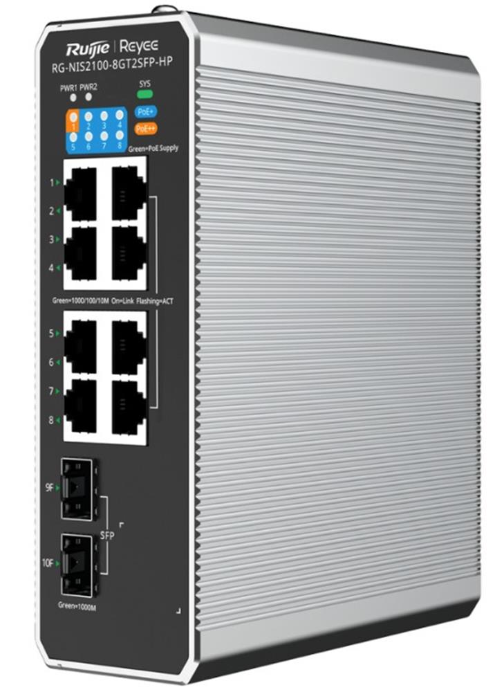 Ruijie RG-NIS2100-8GT2SFP-HP 8x10/100/1000 PoE SWITCH